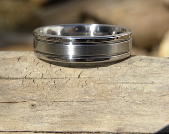 Mens Wedding Band, Titanium, Ring