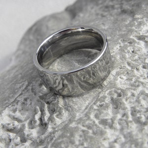 Wedding Band, Titanium Ring, Mirror Polished Finish, Standard Flat AX16 image 3