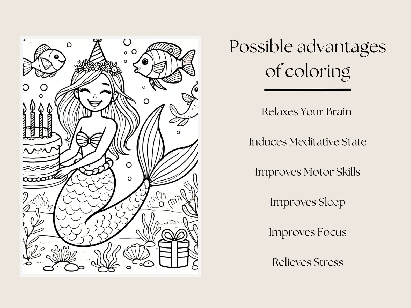Mermaid Coloring Book for Kids 25 Fun and Magical Mermaid Coloring ...