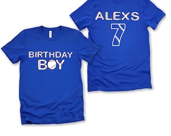 Baseball Birthday shirt ,Custom Age name Birthday Shirt Boy birthday shirt ,baseball birthday party shirt ,personalized birthday boy