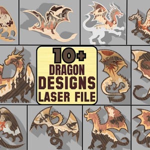 Welsh Dragon Laser Cut Out Wood Shape Craft Supply - Woodcraft Cutout B11 | UK