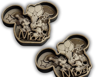 3D Mouse Head Multilayer Laser Cut File, Cartoon Design Cutting Files , 3D Home Decoration Ornament Make Gift, Svg Dxf Lbrn Ai Download File