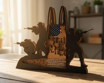 Patriotic Bullet 3D Multi Layered SVG – Soldier Army Usa Laser Cut - Digital Download