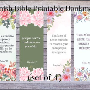 Signets imprimables de la Bible en espagnol, signets de versets de la Bible en espagnol, signets