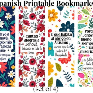 Signets bibliques espagnols, ensemble de signets chrétiens, signets imprimables de versets bibliques, signets bibliques, signets bibliques, signets, espagnol