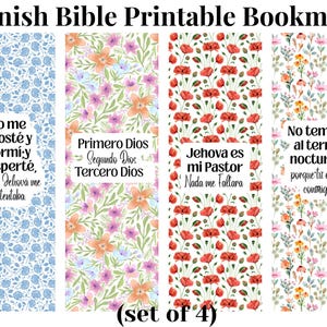 Signets bibliques espagnols, ensemble de signets, signets imprimables de versets bibliques, signets bibliques, signets bibliques espagnols, espagnol imprimable