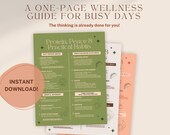 Healthy Habits Printable Wellness Guide for Busy Women Lifestyle Tips for Moms