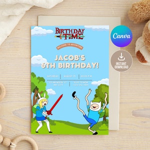 Editable Adventure Birthday Digital Invitation,Printable Adventure Party Evite,Adventure Invitation,Editable Birthday Time Evite,Party Card