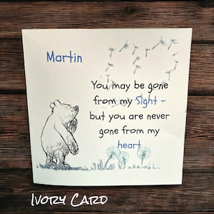 Carte de sympathie, carte de deuil, carte de sympathie WTP, carte de sympathie Winnie l'ourson, nos plus sincères condoléances
