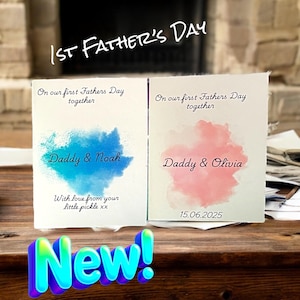 Tarjeta del Día del Padre, Tarjeta personalizada del Día del Padre, Tarjeta personalizada del Día del Padre, Tarjeta del Primer Día del Padre, Tarjeta para la Niña de Papá, Tarjeta para el Niño de Papá