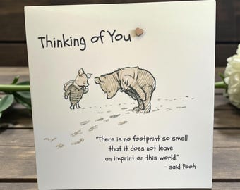 Winnie the Pooh Bereavement Card: Thinking of You, Child Loss