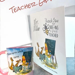 Lerarenkaart, kaart einde termijn, WTP-leraarkaart, bedankkaart leraar, kaart Pooh-leraar, bedankt leraar