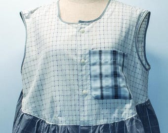 Upcycled Women's Top with Peplum from beccasblend