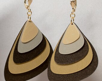 Teardrop Paper Earrings from beccasblend