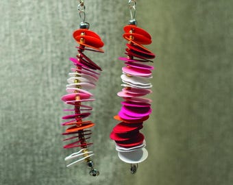 Pop of Pink Paper Earrings from beccasblend