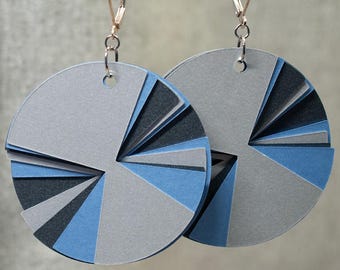 Big Circle Paper Earrings from beccasblend