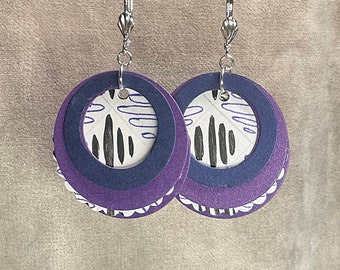 Purple Paper Earrings from beccasblend