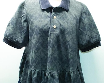 Upcycled Womens' Polo with Peplum from beccasblend