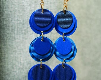 Blue Paper Earrings from beccasblend