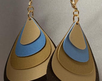 Teardrop Shape Paper Earrings from beccasblend