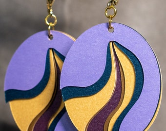 Unique paper earrings from beccasblend