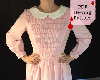 Stranger Things Eleven Pink Dress Sewing Pattern and Instructions Eleven 11 Digital Download Etsy Espana