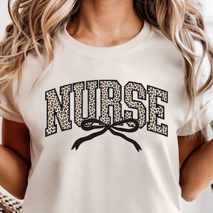Comfort Colors® Leopard Nurse Shirt, Nurse T-Shirt, RN Shirt, Nursing School Shirt, Registered Nurse Shirt, Nurse Gift, Goose Bumps