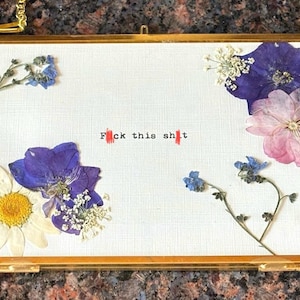 Sassy and Sweet: Profanity and Floral Home Decor - Customizable Art for Positive Vibes
