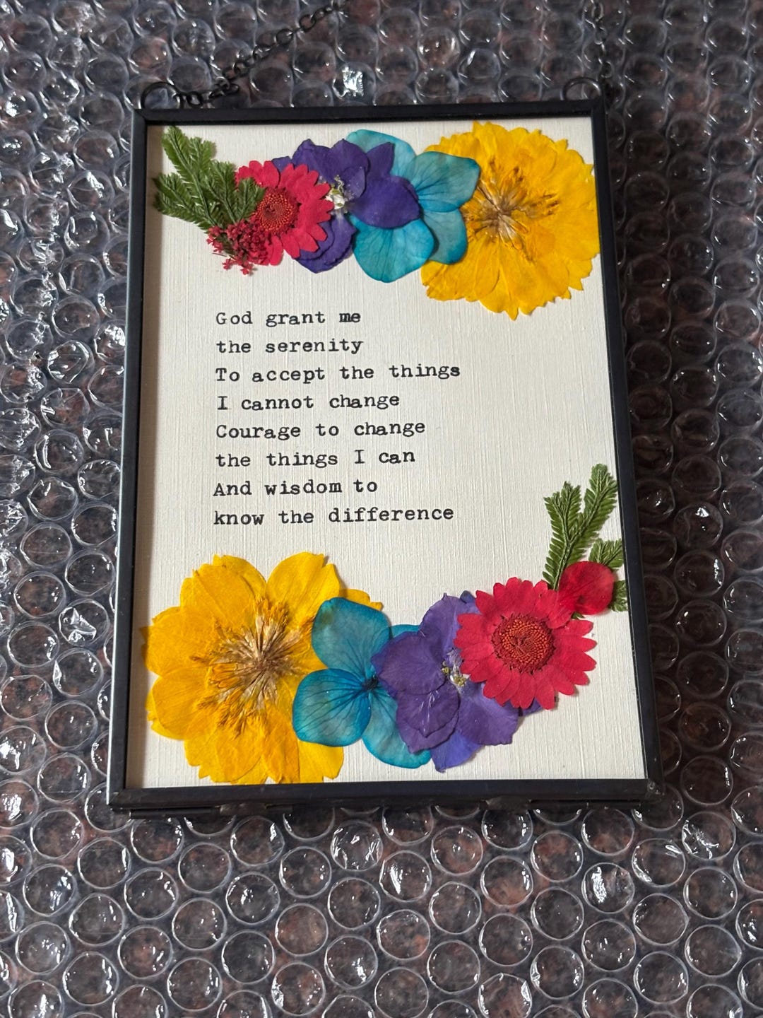 Custom Serenity Prayer Confirmation or Communion Gift Pressed Flowers ...