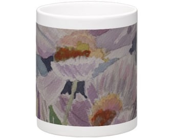 Art Mug, Original Art Mug, Floral Mug, Original Watercolor Mug, Gardener Gift, Gift for Her, Magnolia Mug