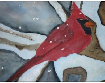 Cardinal Christmas Cards, Original Art Christmas Cards, Watercolor Christmas Cards