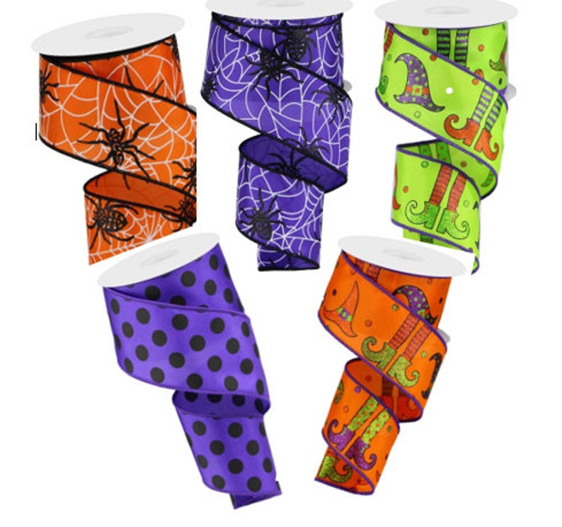 Halloween wired ribbon halloween ribbon Etsy