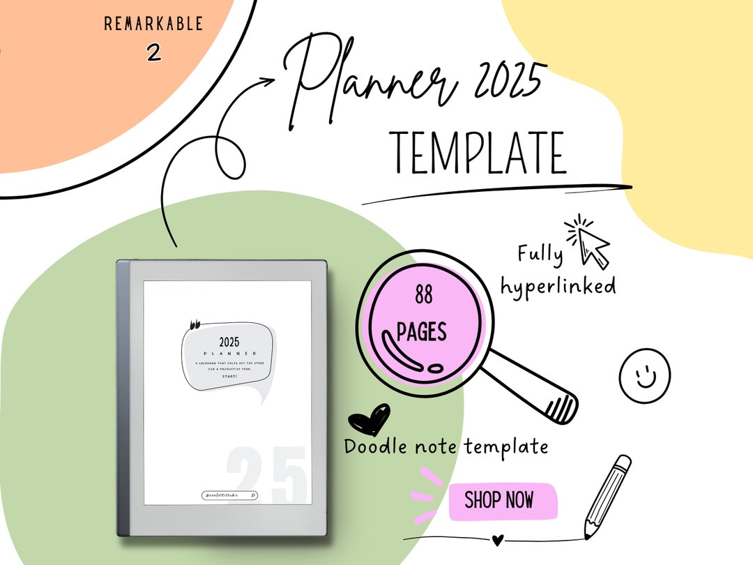 2025 Ultimate Planner for Remarkable 2 Hyperlinked Digital Planner ...