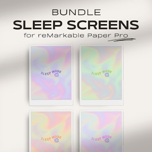 Sleep Screen Bundle for reMarkable Paper Pro | Colorful Screensaver | Cover for reMarkable Paper Pro | Doodle Templates for reMarkable