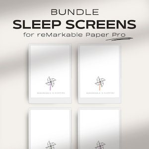 Sleep Screen Bundle for reMarkable Paper Pro | Colorful Screensaver | Cover for reMarkable Paper Pro | Doodle Templates for reMarkable