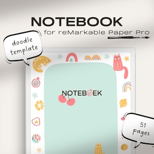 Notebook for reMarkable Paper Pro | Digital Notes | reMarkable Pro Notes | reMarkable Notebook | reMarkable templates