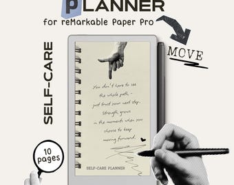 Vintage Collage Self-Care Planner for reMarkable Paper Pro Move | Gratitude Journal | Self Care Journal | Undated Self-Care Tracking