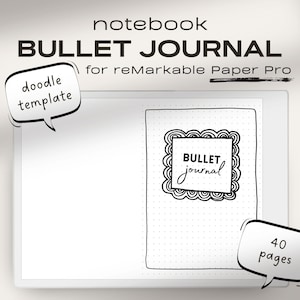 Bullet Journal for reMarkable Paper Pro | reMarkable Notebook | Digital Notes | reMarkable Paper Pro Notes