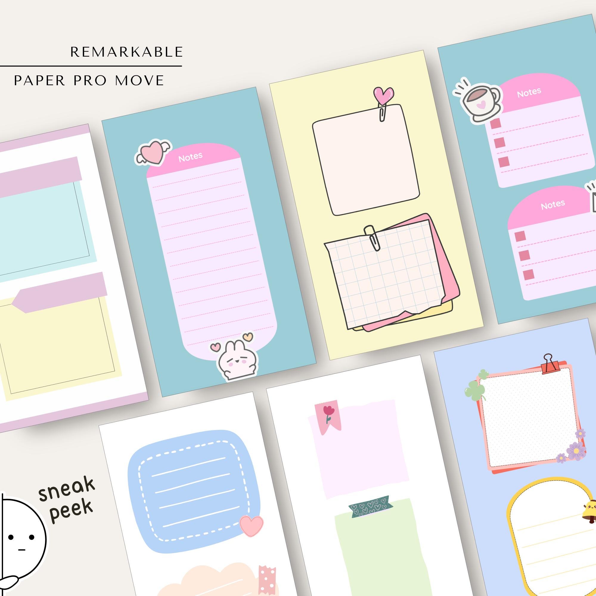 Doodle Sticky Notes Bundle for Remarkable Paper Pro Move | Memo Notes ...