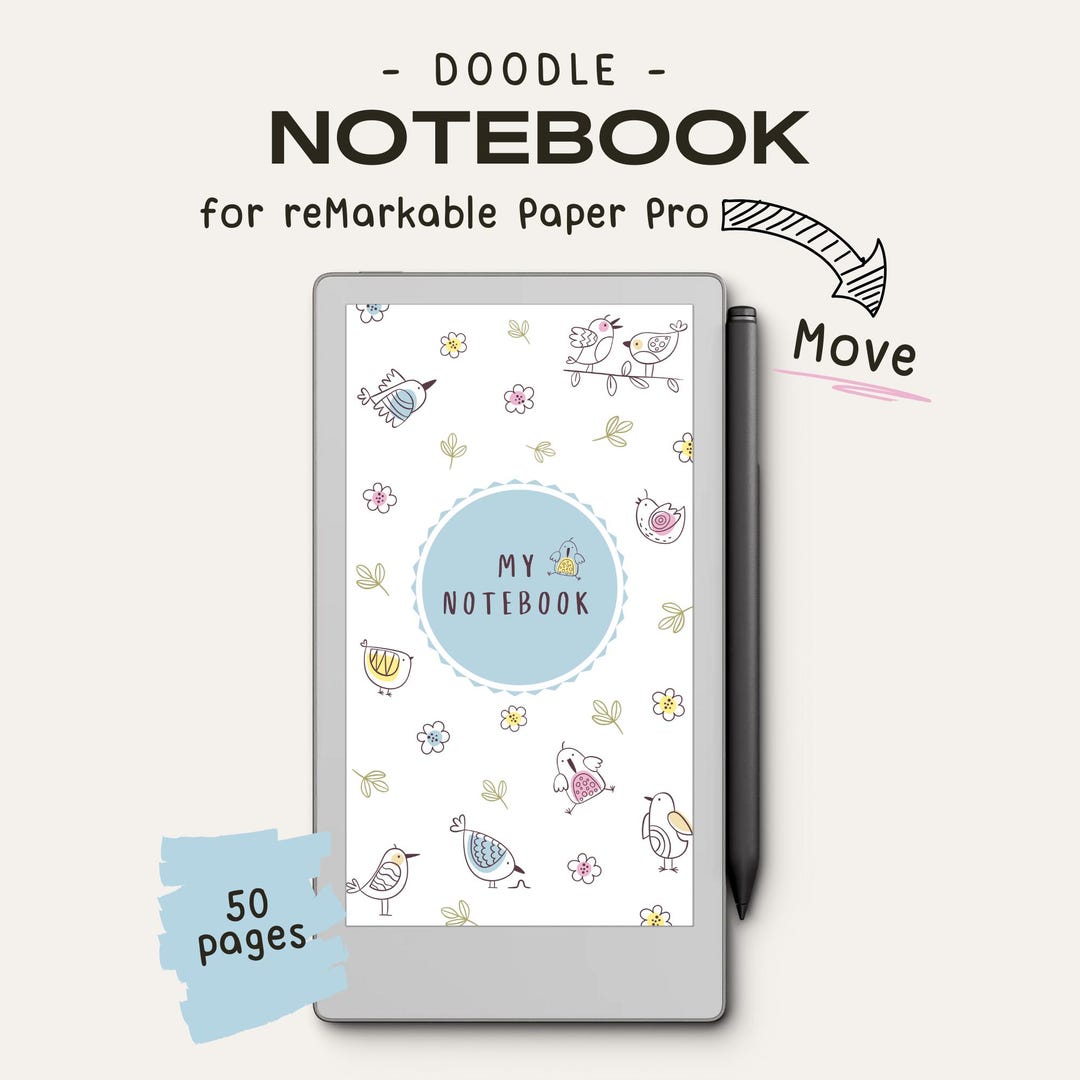 Doodle Notebook for Remarkable Paper Pro Move | Remarkable Notes ...