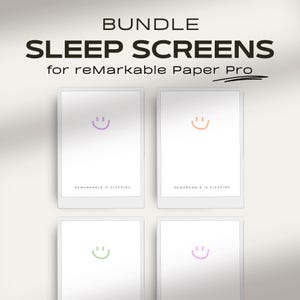 Sleep Screen Bundle for reMarkable Paper Pro | Colorful Screensaver | Cover for reMarkable Paper Pro | Doodle Templates for reMarkable