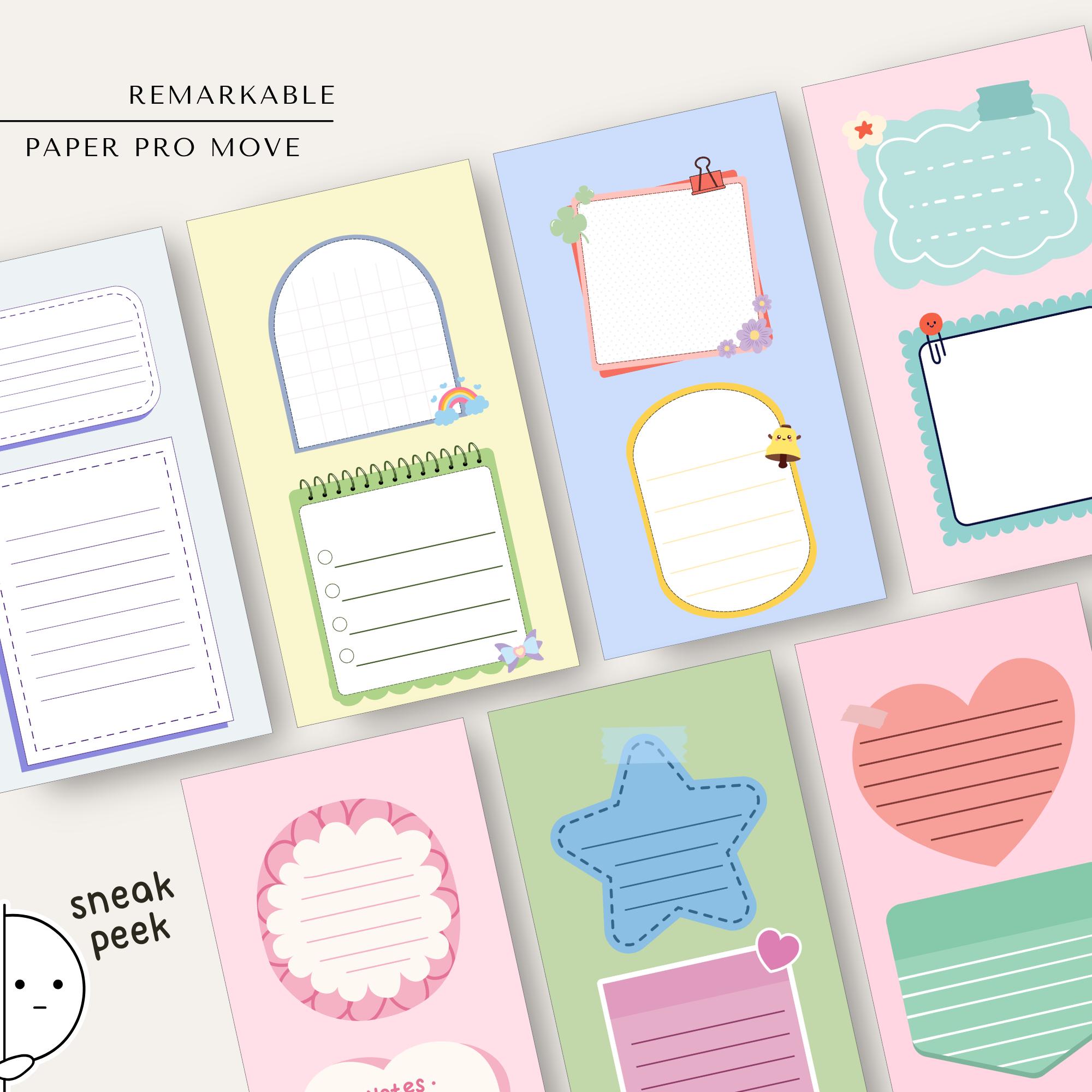 Doodle Sticky Notes Bundle for Remarkable Paper Pro Move | Memo Notes ...