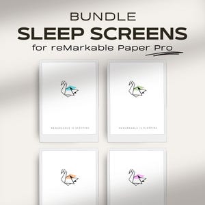 Sleep Screen Bundle for reMarkable Paper Pro | Colorful Screensaver | Cover for reMarkable Paper Pro | Doodle Templates for reMarkable
