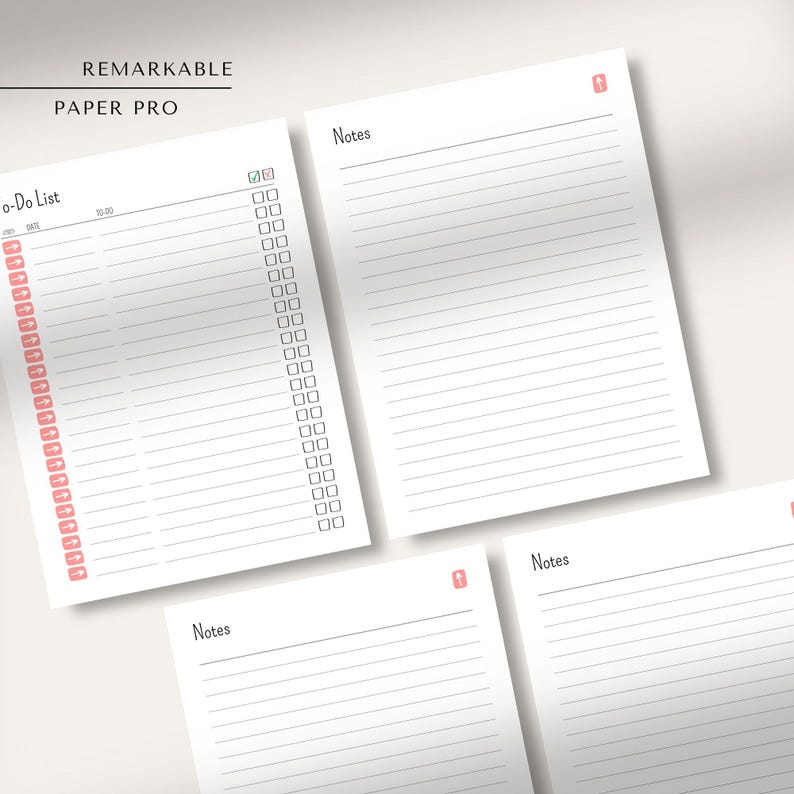 To-do List for Remarkable Paper Pro | Remarkable Task Tracker Bundle ...