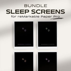 Sleep Screen Bundle for reMarkable Paper Pro | Colorful Screensaver | Cover for reMarkable Paper Pro | Doodle Templates for reMarkable