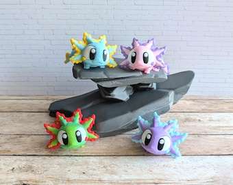 Axolotl, 3D Printed Articulated Fidget Animal, Mini Flexi Desk Buddy