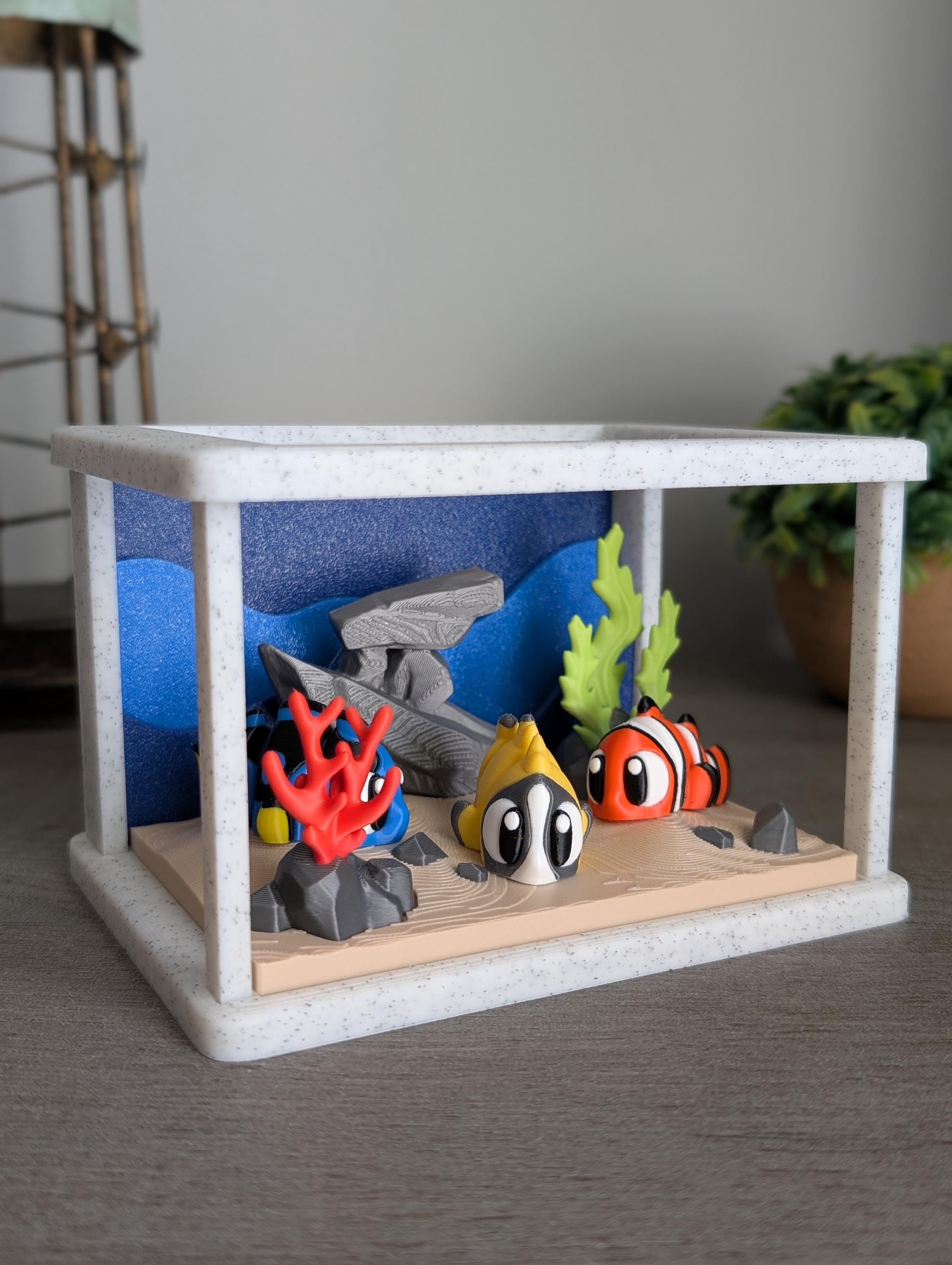 Tropical Fish Desk Pet Aquarium, 3D Printed Display Tank With ...