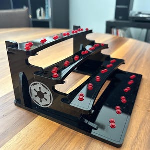 24 Minifigure Display Stand for Lego® Minifigures In Black Acrylic