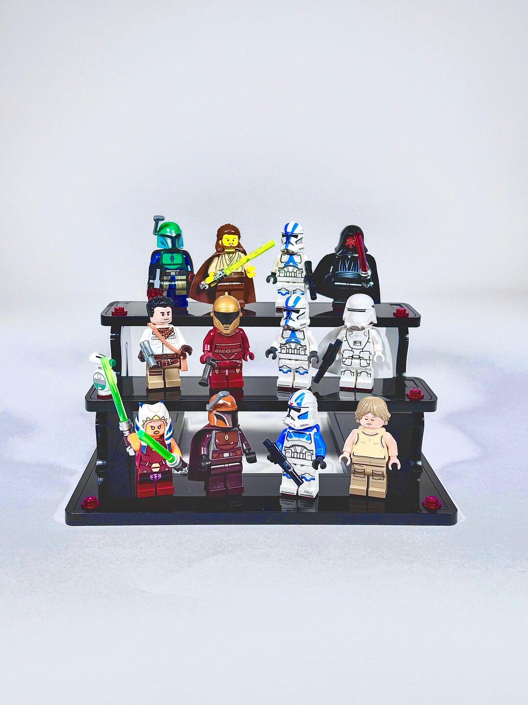 12 Minifigure Display Stand in Black Acrylic for Lego® Minifigures - Etsy