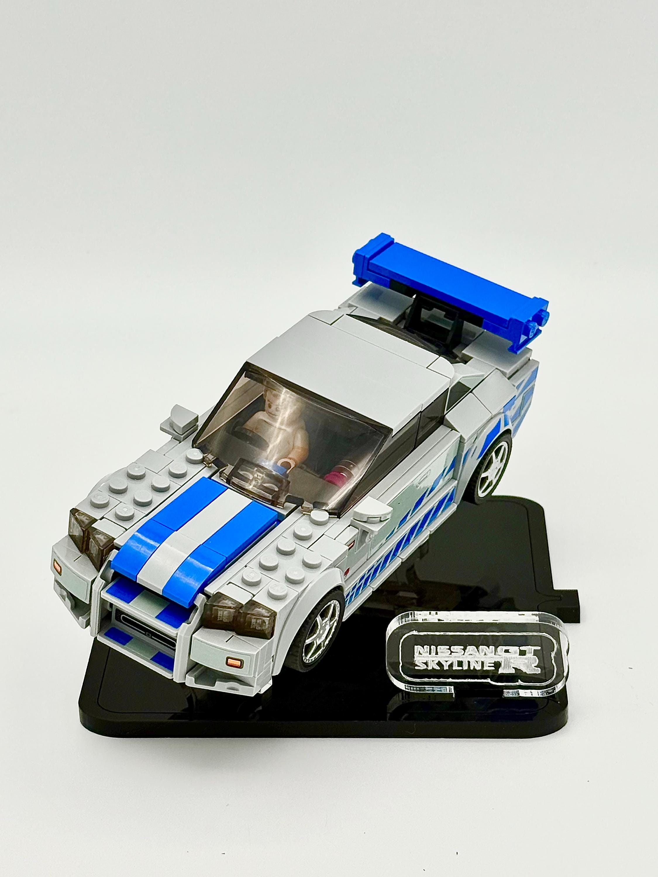 Display Stand for LEGO® 2 Fast 2 Furious Nissan Skyline GT-R (R34